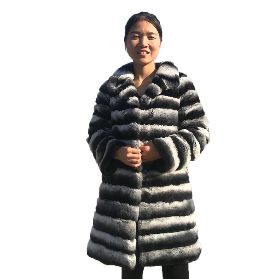

Women Coat Winter Fashion Real Fur Jacket Outerwear High-Quality Long Overcoat Customize