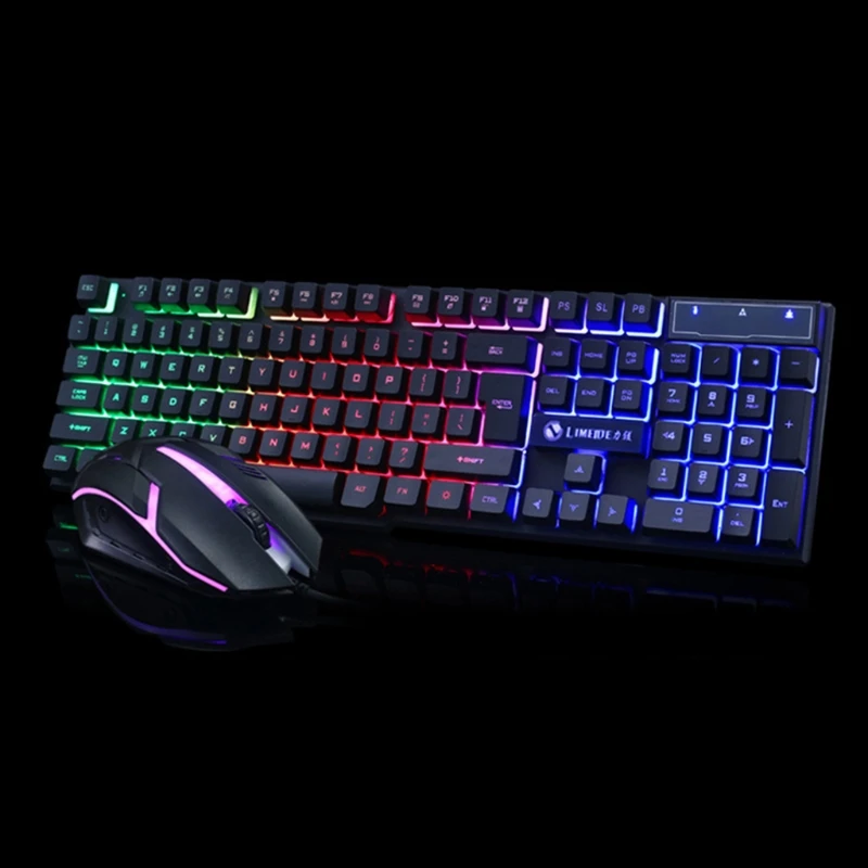 

GTX300 USB Wired 104 Keys RGB Backlight Ergonomic Gaming Mouse Keyboard Combos Set W3JB