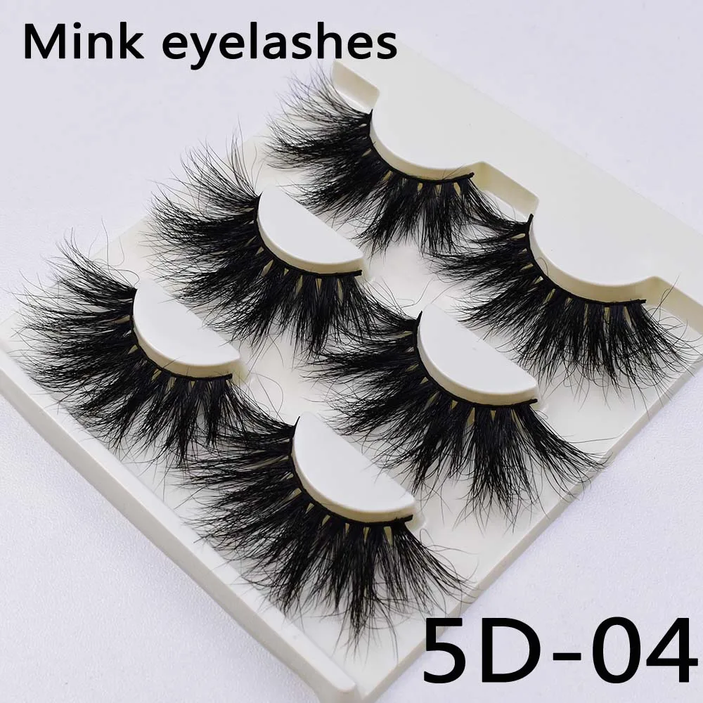 

3Pairs 25mm Real Mink Hair Lashes Criss-Cross False Eyelashes Wispy Fake Eyelash Extension Fluffy Handmade Eye Makeup Tools