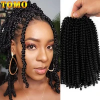 tomo ombre spring twist hair synthetic crochet braids passion twist 8inch pre twist crochet hair extensions 30roots bomb twist