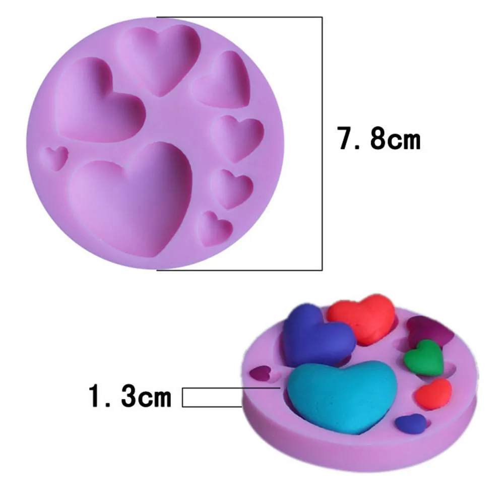 

3D DIY Heart Loving Fondant Mold Silicone Cake Decorating Craft Sugar Chocolate Mould Chocolate Candy Cookies Pastry Soap Moulds