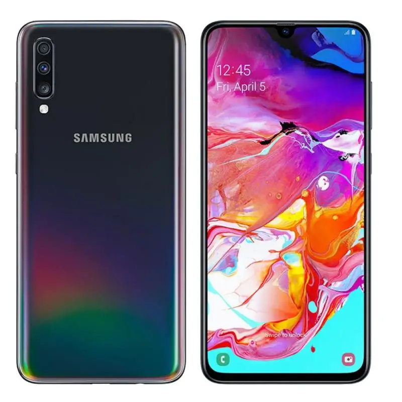 unlocked samsung galaxy a70 a7050 2sim mobile phone 6 7 68gb ram 128gb rom octa core nfc 3 rear camera 32mp android smartphone free global shipping