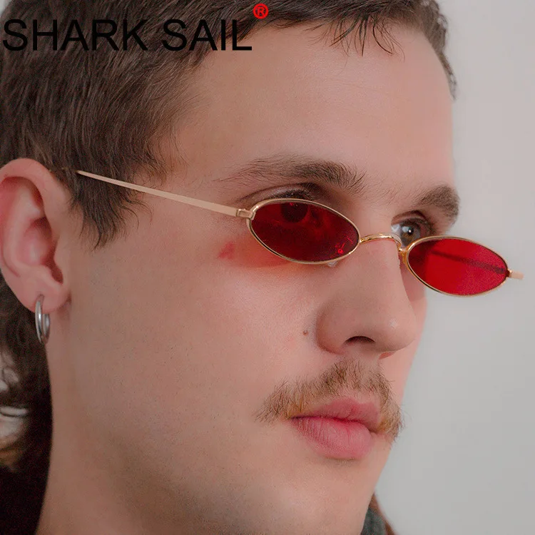 Женские Овальные ретро очки SHARK SAIL маленькие винтажные черные солнцезащитные в