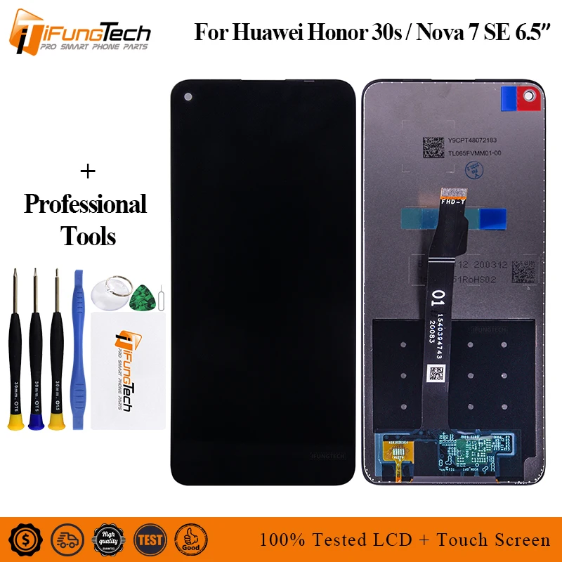 100% протестированный ЖК-экран для Honor 30s ЖК-дисплей кодирующий преобразователь