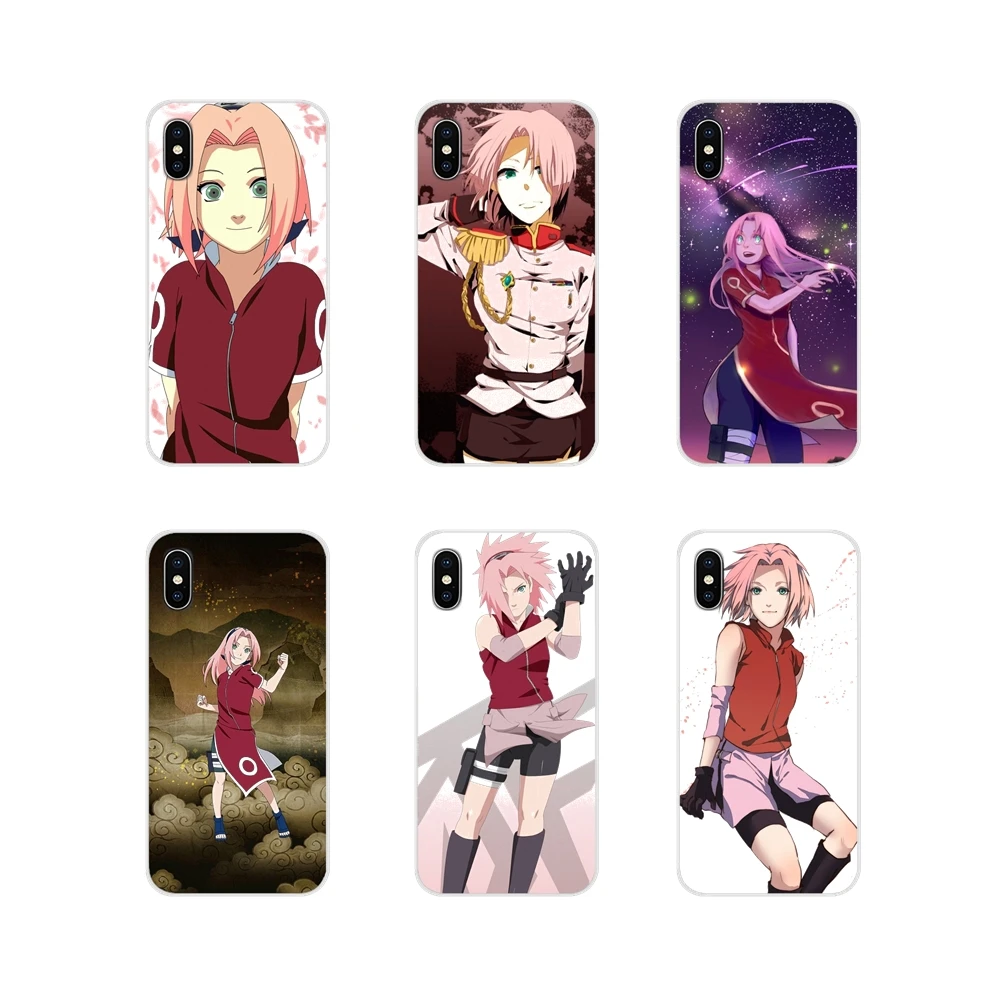 Для sony Xperia Z Z1 Z2 Z3 Z5 compact M2 M4 M5 E3 T3 XA huawei mate 7 8 Y3II Haruno Sakura Naruto Shippuden TPU Прозрачный