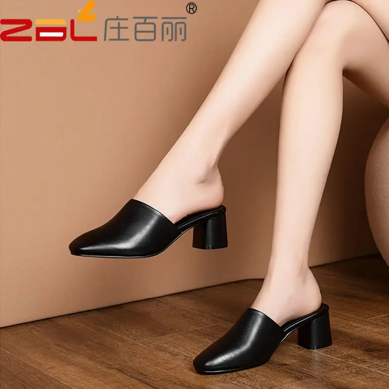 Женские летние шлепанцы на толстом каблуке резиновые сандалии квадратном