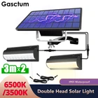 Водонепроницаемая люстра на солнечной батарее, настенный светильник с двумя головками, 10000 мАч, IP65