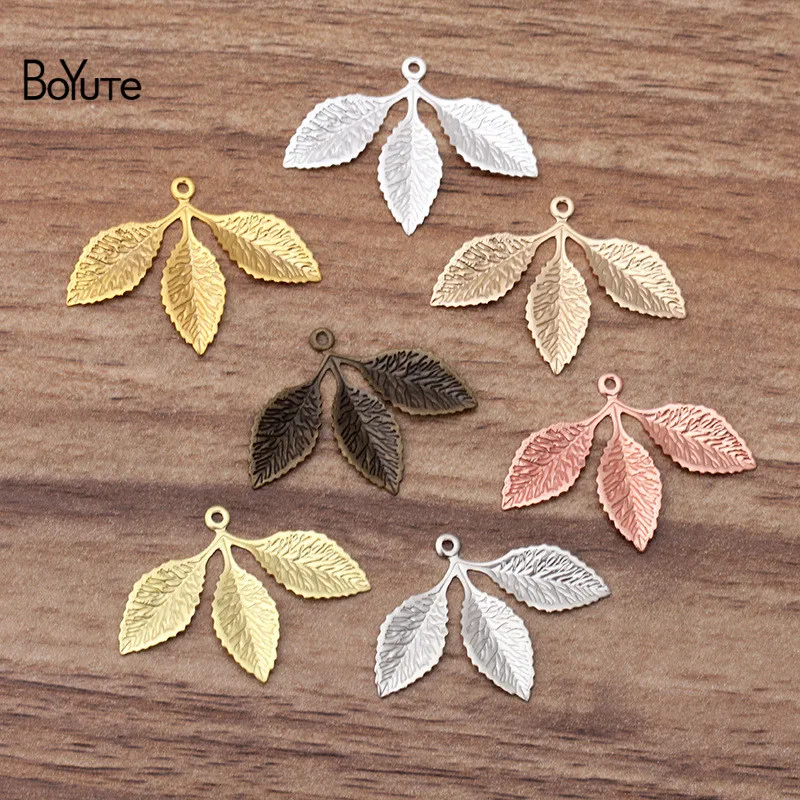 BoYuTe 50 шт 31*23 мм медные Подвески 7 цветов Diy для изготовления ювелирных изделий|diy