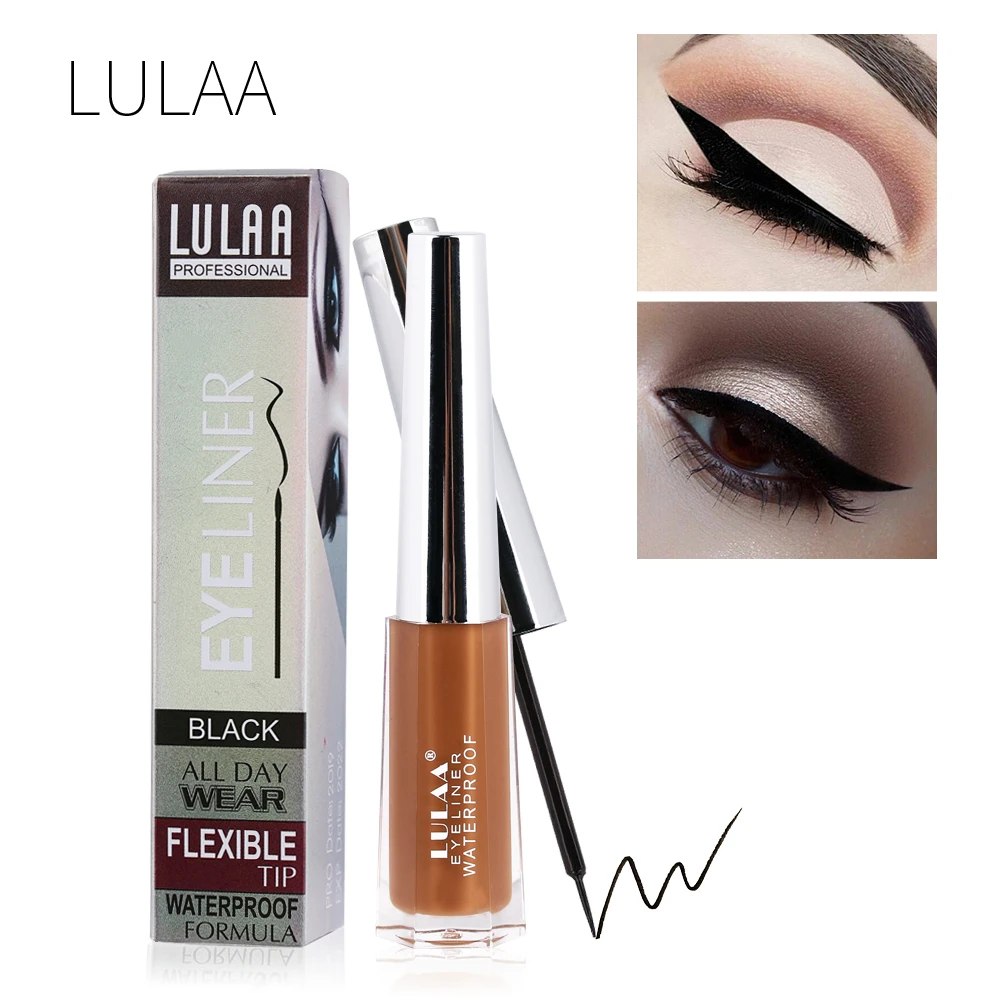 Новинка черная жидкая подводка для глаз LULAA стойкая водостойкая быстросохнущая