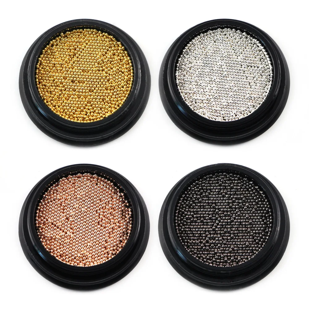 1 коробка Металлическая стальная бусина Стразы для ногтей сплав Материал сталь