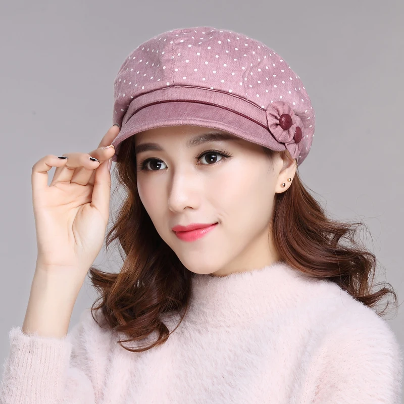 

New Arrival Fashion Hat Female Korean Leisure Cap Students Beret Cap Autumn Elegant Spring Sun Hat