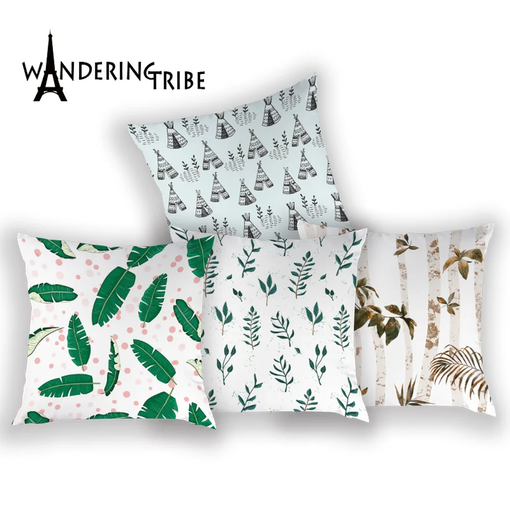 

Винтажные Декоративные искусственные Чехлы для подушек, подушка с листьями для гостиной, фермерского дома, украшение для кровати, подушки с принтом Cojin