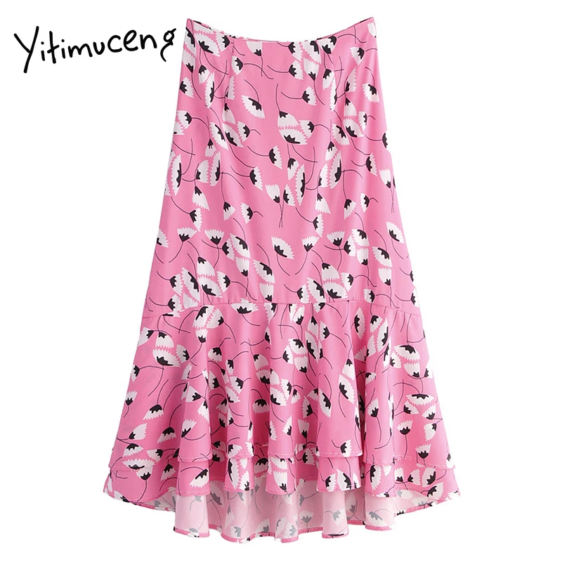 Yitimueng женские костюмы новый комплект из 2 предметов шифоновой юбки с оборками и