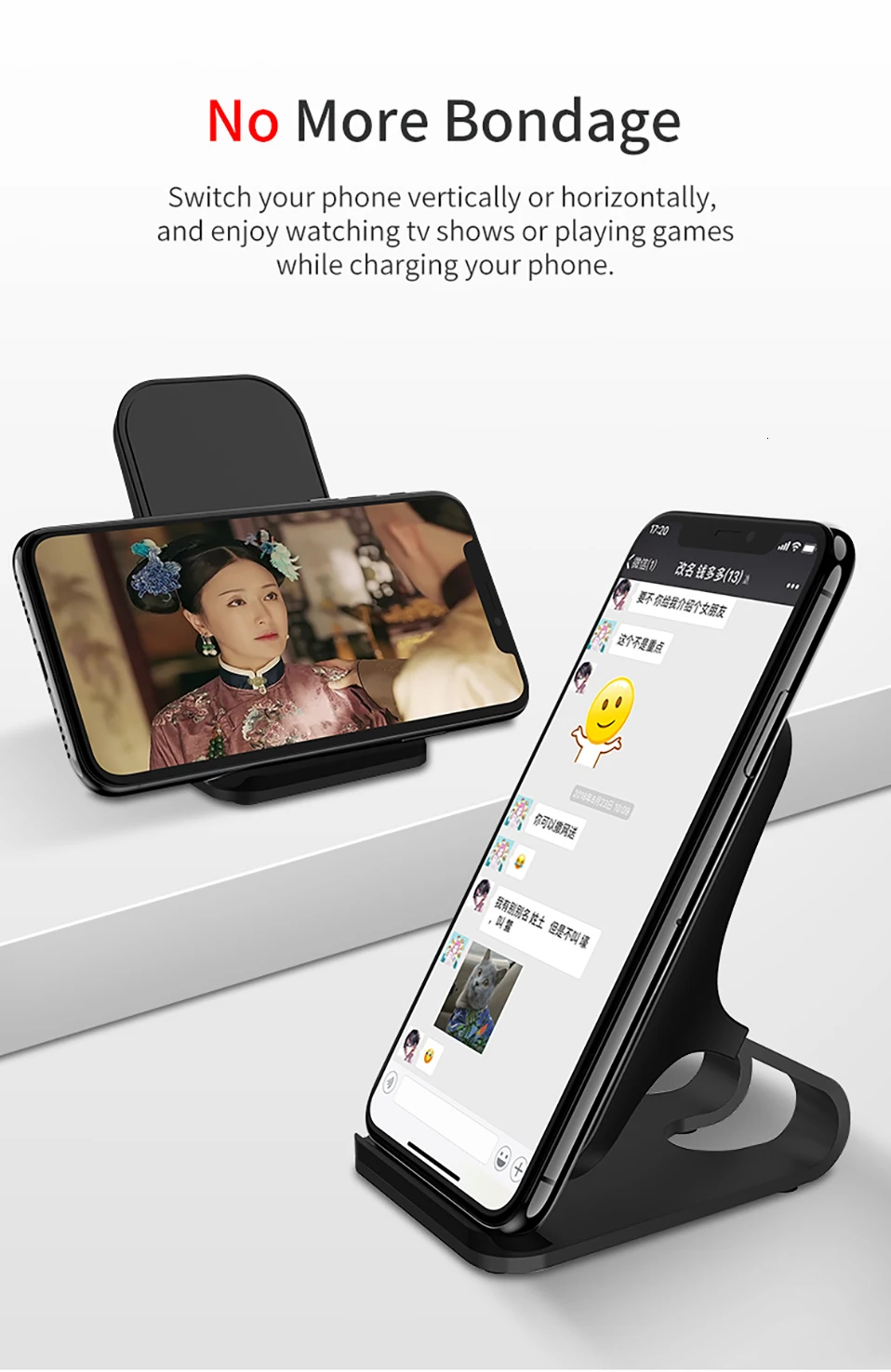 Беспроводное зарядное устройство Qi для iPhone XS MAX XR Xiaomi Mi 9, модная интеллектуальная инфракрасная быстрая Беспроводная зарядка для samsung Galaxy S8 S9 S10