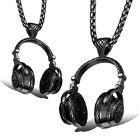 jhsl men statement necklace pendants 316l stainless steel great party gift headphone deisgn fashion jewelry dropship gx1100