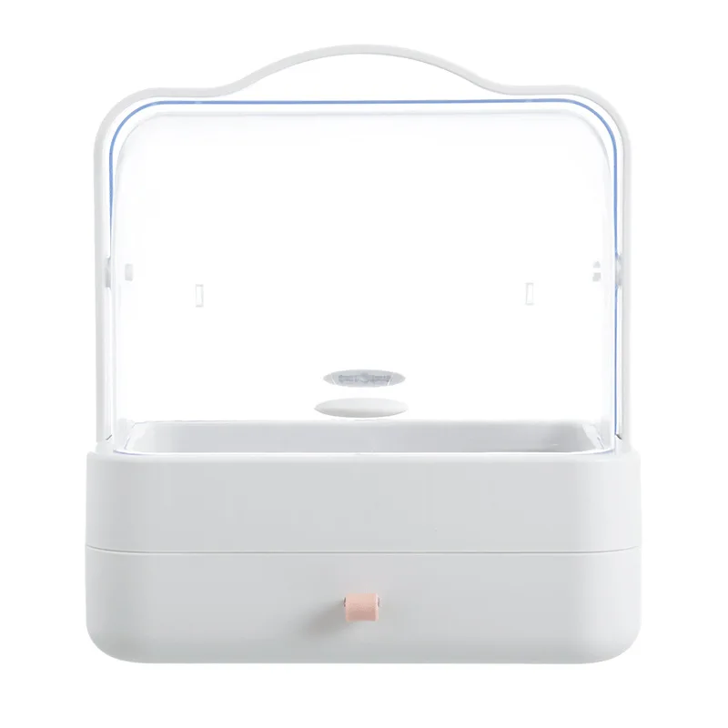 

Large Capacity Makeup Organizer Portable Cosmetic Storage Box Dustproof Drawer Waterproof Jewelry Container with Lid