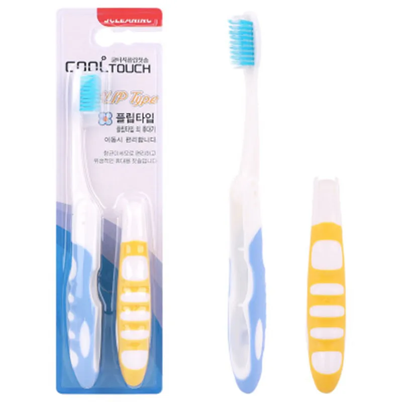 

2PCS Adults Soft Folding Charcoal Toothbrush Dental Tongue Cleaner Ultra Toothbrushes Healthy Teeth Cleaning Tooth Brush Set