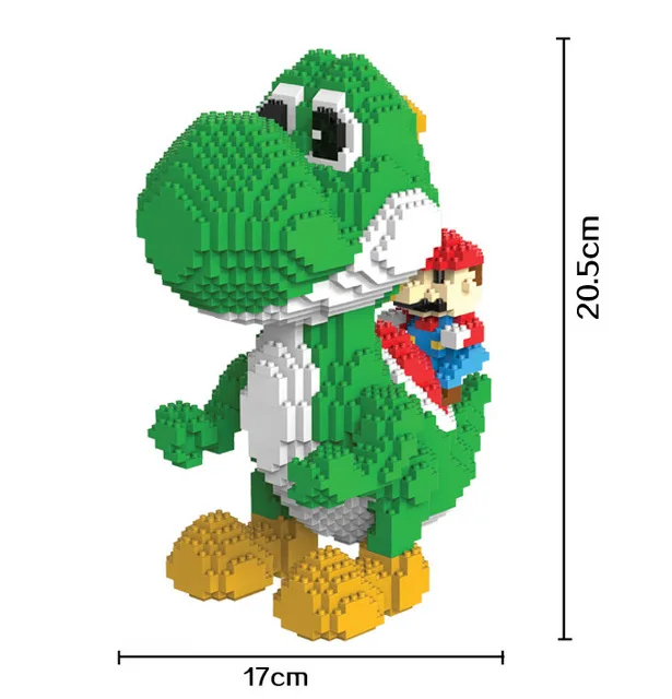 

Model Building Blocks Bros Yoshi Cartoon juguetes Anime Figures Assembled Mini Brick Educational Toys For Children