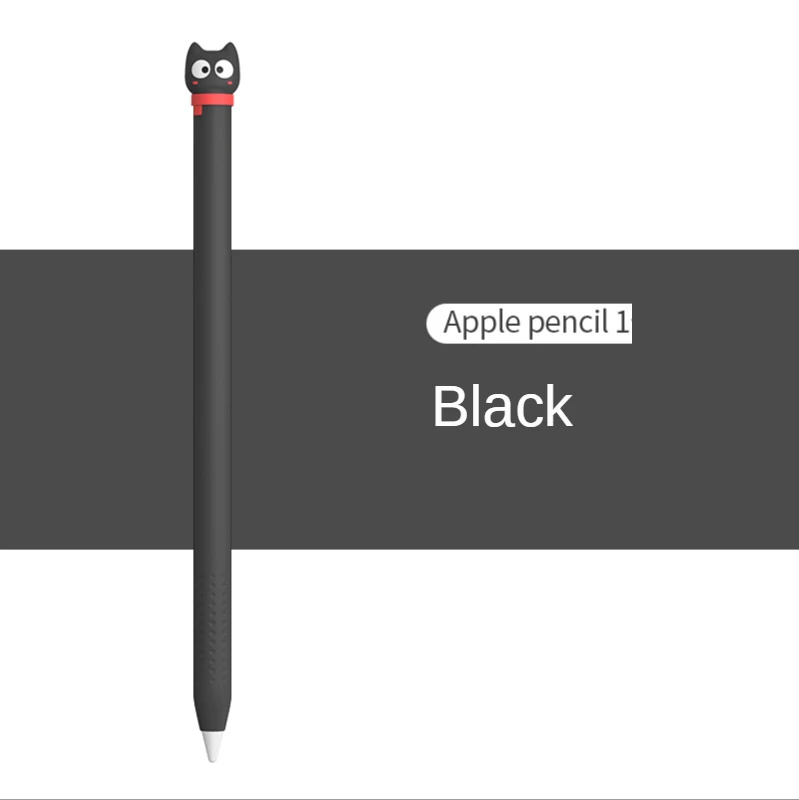 

Pencil Case for Apple Pencil 1 2 Silicone Cat Cartoon Kawaii Shockproof Soft Protective Cover for 2/1 Touch Pen Stylus