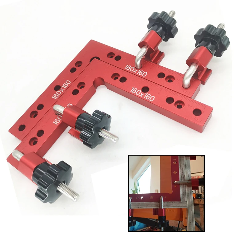 

Woodworking Right Angle Positioning Clamps Auxiliary Positioner Corner Clamping Tools Aluminium Alloy Corner Ruler