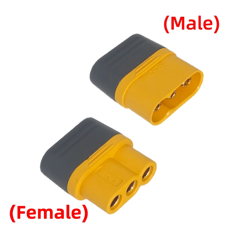 5PCS/10Pirs Amass MR60 Male Female Plug With Sheath Three Core High Power Brushless Motor ESC Connector for RC Model ACCS Parts