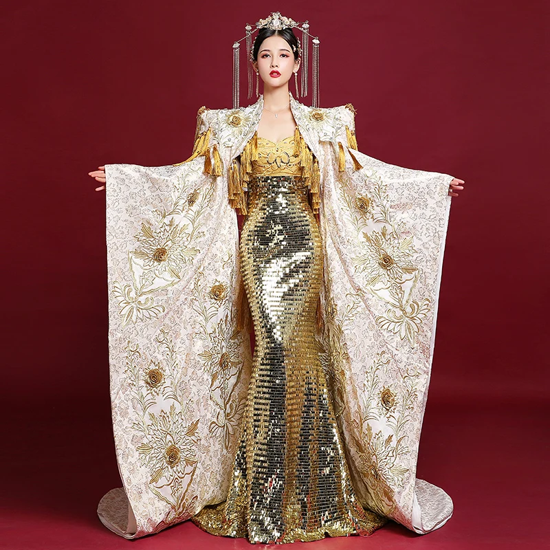 Костюм китайского народного танца для женщин одежда сцены Национальный