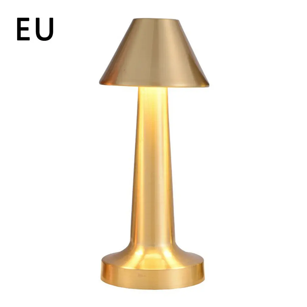 

Vintage Bar Table Lamp Bedroom Decor LED Touch Switch Desk Lights Gold Dining Room Light Fixtures Chargeable Party Night Light