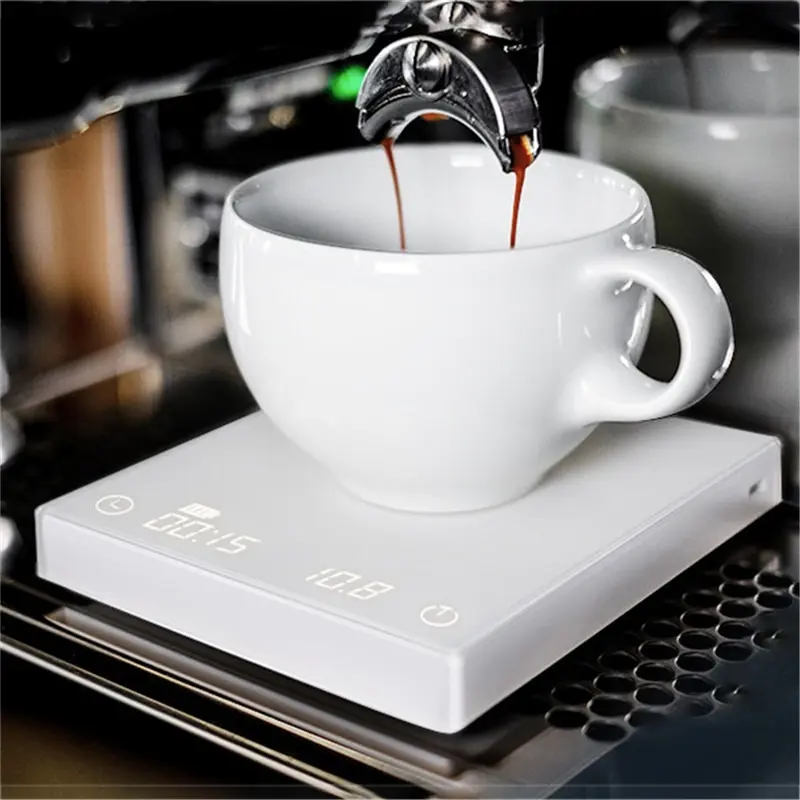 Timemore-b&aacute;scula Digital inteligente con espejo negro, balanza electr&oacute;nica de caf&eacute; por goteo, con escala de 2kg-3