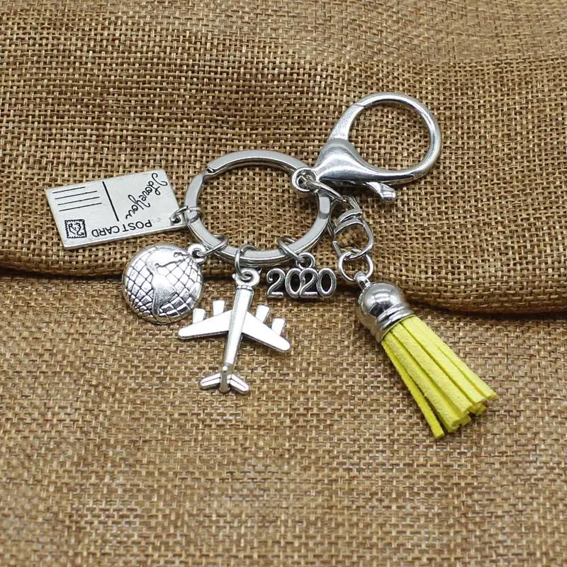 Personality charm tassel keychain. Aircraft keychain 2020 wherever travel pendant friendship best friend jewelry Di | Украшения и