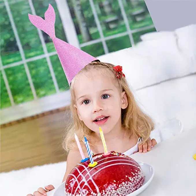 10 шт. блестящий хвост русалки шляпы ручной работы для вечерние корона на день