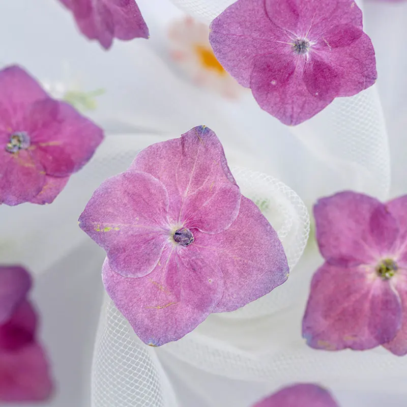 Натуральный цветок гортензии рубинового цвета для украшения сделай сам 120 шт. |