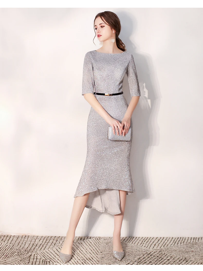 Платья для встречи выпускников 2019 сексуальные платья ниже колена с бисером