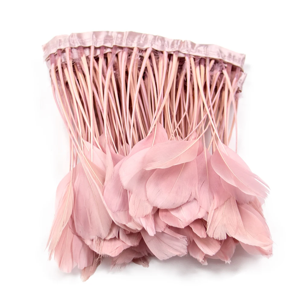 Натуральная окрашенная кожа розовый Фазан страусиные искусственные перья лента