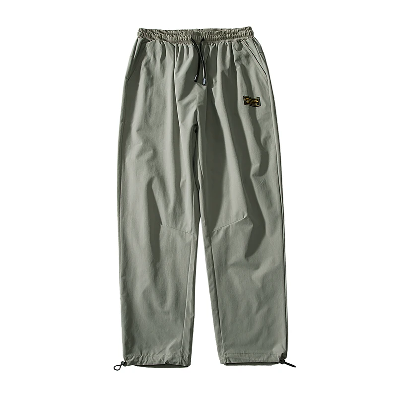 

2021 male trend fashion Drawstring Haren pants with pockets Breathable trousers for men