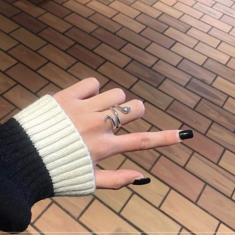 Винтажное кольцо HZ 2019 Крутое регулируемое увеличенное открытое из сплава