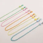Милый мультяшный цветочный кулон длинное ожерелье маска для лица ремешок держатель акриловая цепочка ожерелье конфетных цветов цепочка для очков