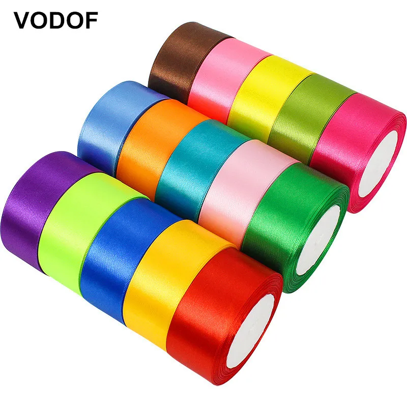 40 мм 25 ярдов цветная шелковая атласная лента для украшения свадебной вечеринки