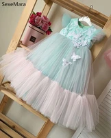 baby girl tulle dress birthday party gown tea length bridesmaid kids dress photography props 1 14y
