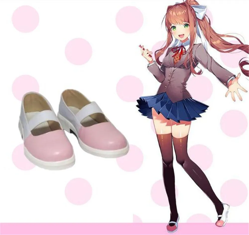 Доки доки Литературный клуб! Monika/Обувь для костюмированной вечеринки Ботинки на