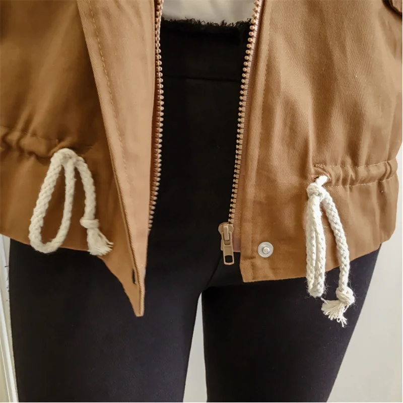 

High quality Baseball Jackets women Spring Fashion Letter Print Loose Short Coat Long sleeve Hooded Casual Outerwear Women