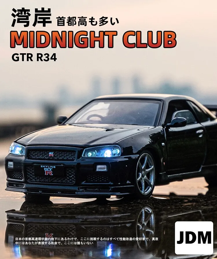 

Jackiфреш 1/32 Nisasn Skyline GT-R R34 лимитированная коллекция автомобилей