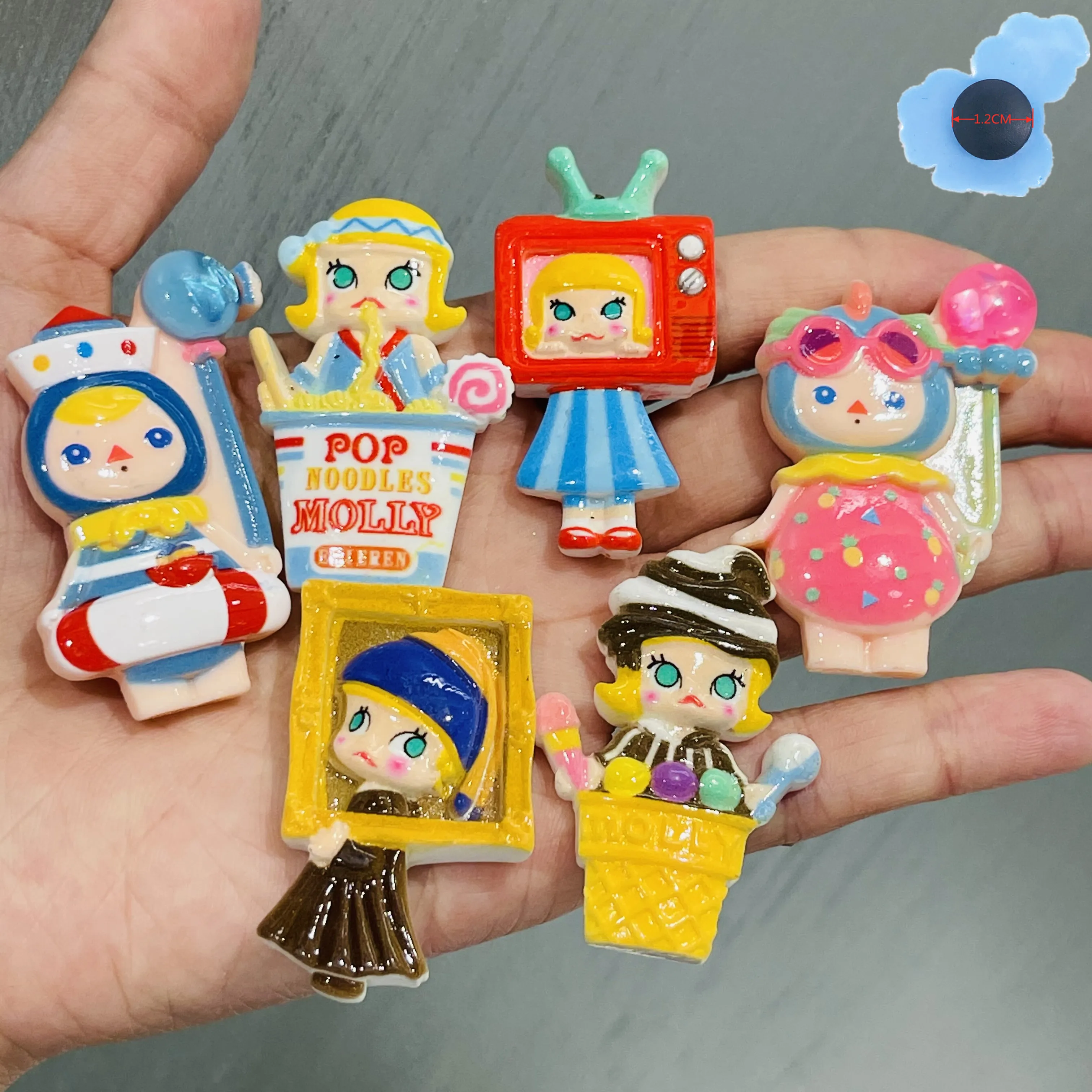 

Hot Sales 1pcs Resin Molly Garden Shoes Accessories Shoes Decorations Croc Jibz Charm DIY Bracelet Kids Gifts