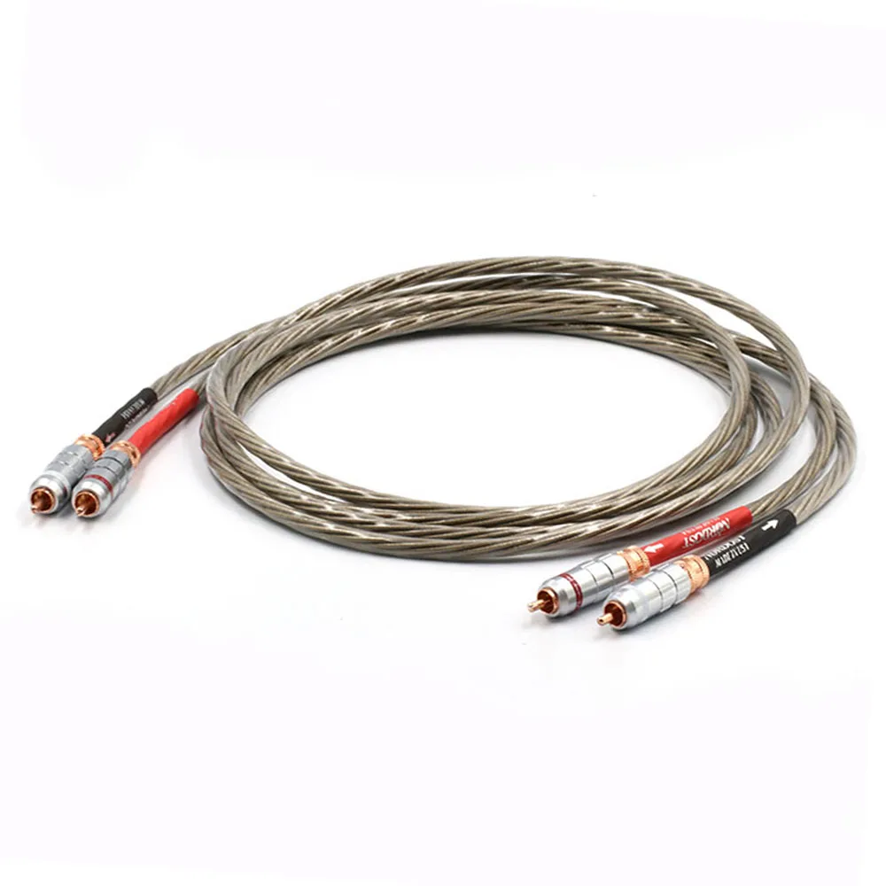 Пара медных аудио RCA соединительных кабелей Nordost ODIN 7N с посеребренным покрытием OFC