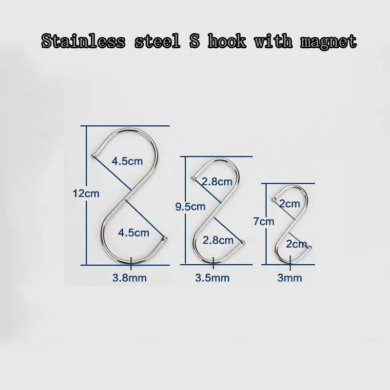 Multifunctional S-shaped hook large medium small strong load-bearing kitchen bedroom supermarket shelf | Дом и сад