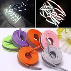 Плоские светоотражающие шнурки 3 м, 1 пара, шнурки для ботинок бегуна, безопасные светящиеся шнурки для унисекс шнурки для кроссовок