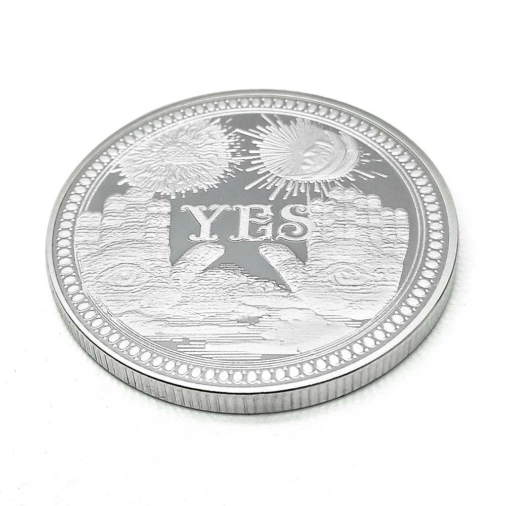 Silver Хобо никелевые монеты да нет череп монеты коллекционные Посеребренные подарки копия монеты - Цвет: Silver