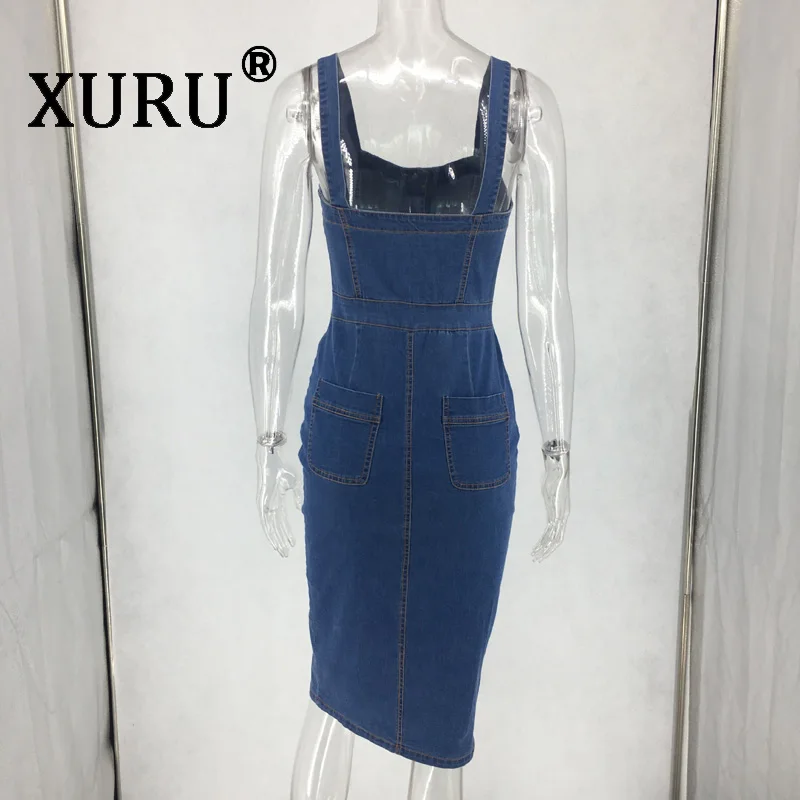 Женское платье карандаш XURU повседневное облегающее на пуговицах ремешок для