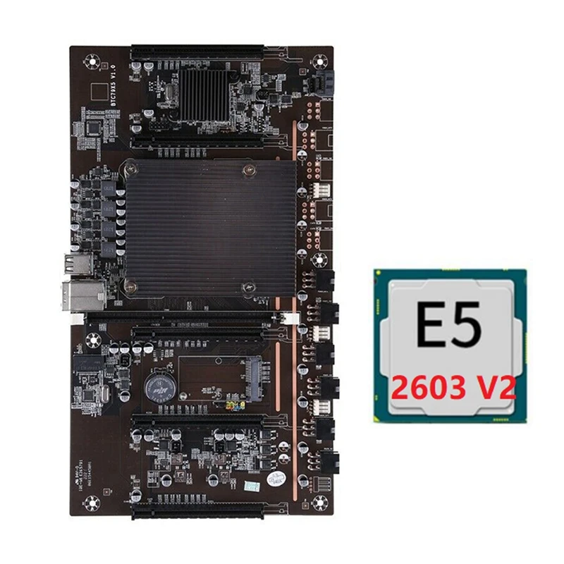 BTC X79 H61 Mining Motherboard+E5-2603 V2 2011 CPU 5X PCI-E 8X LGA DDR3 Support 3060 3080 GPU for Miner | Компьютеры и офис