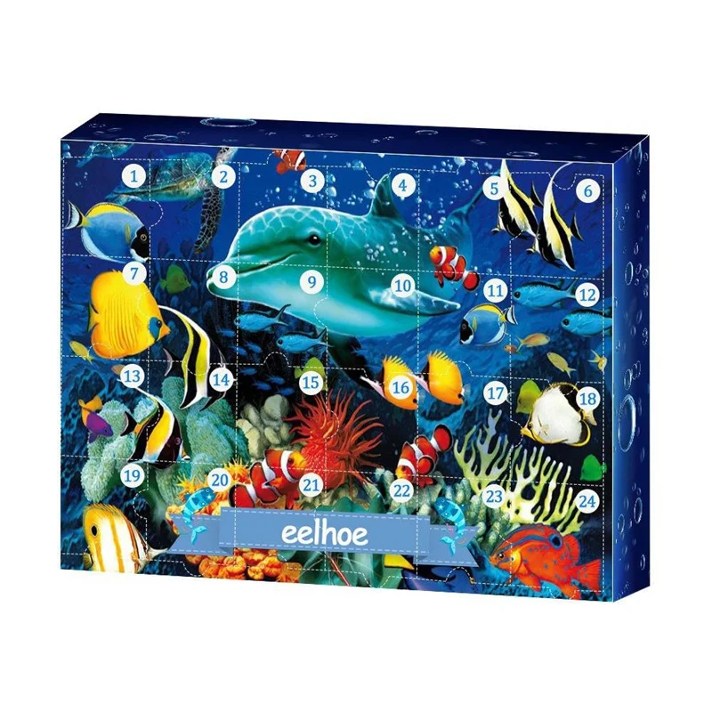 

Ocean World Christmas Advent Calendar Gifts Box 24 Days Xmas Countdown Toys Creative Present for Children Happy New Year JA
