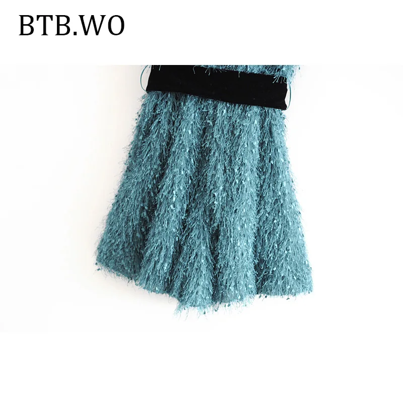 BTB. WO 2019 женское платье сексуальные с кисточками винтажное vestidos милый стиль